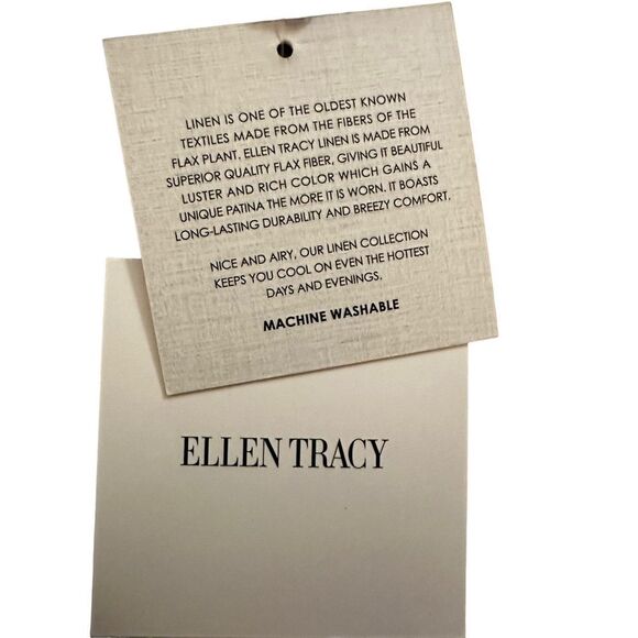 Ellen Tracy ~ Light Blue Linen Jacket ~ zipped Front closure ~ size XLARGE - Picture 9 of 12